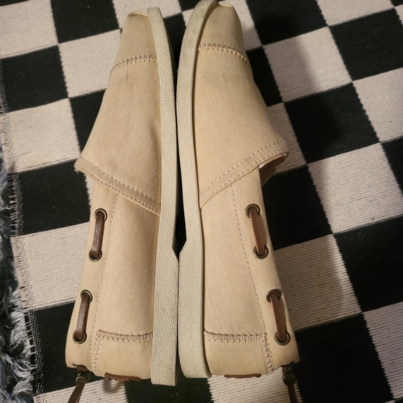 Bob's Chill Luxe Memory Foam Cinch Collared Flat sz 8 Wmns in Natural - Picture 3 of 7